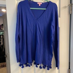 Lily Pulitzer royal blue sweater